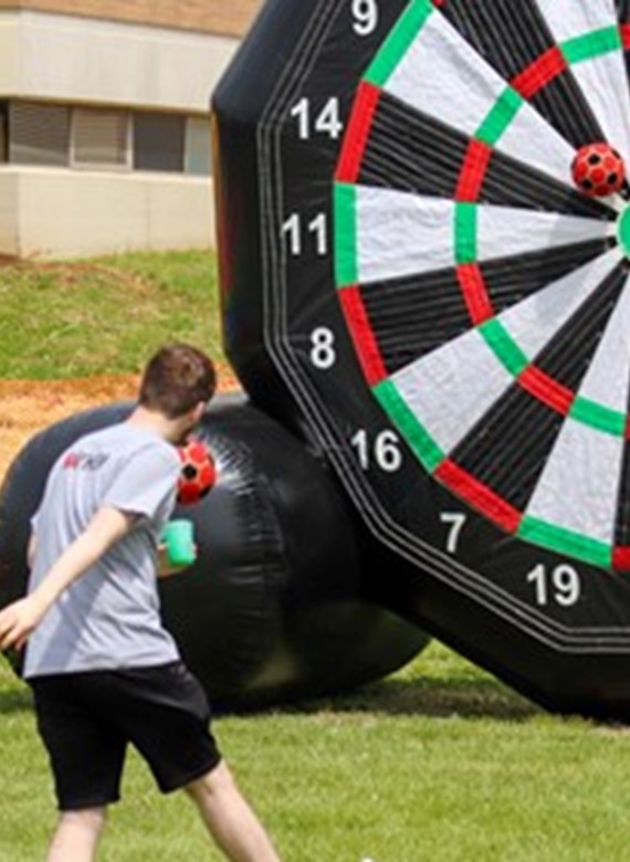 Image shows students walking through Mineral Area College's outdoor quad